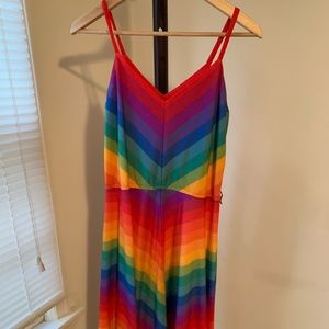 Rainbow stripe dress
